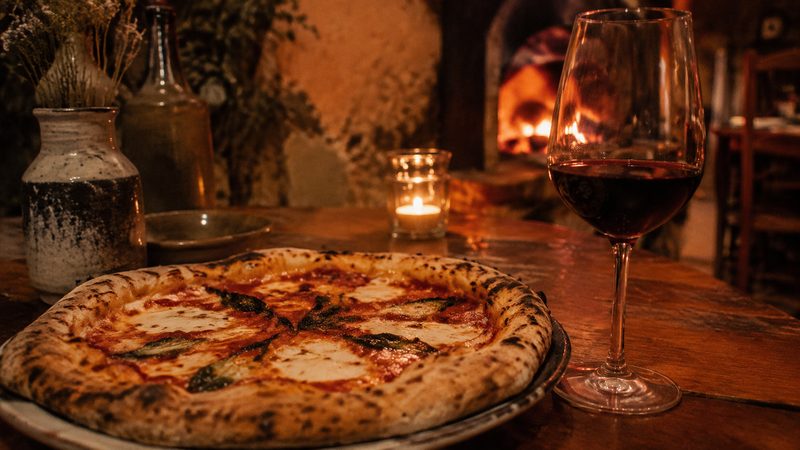 Pizza and natural wine